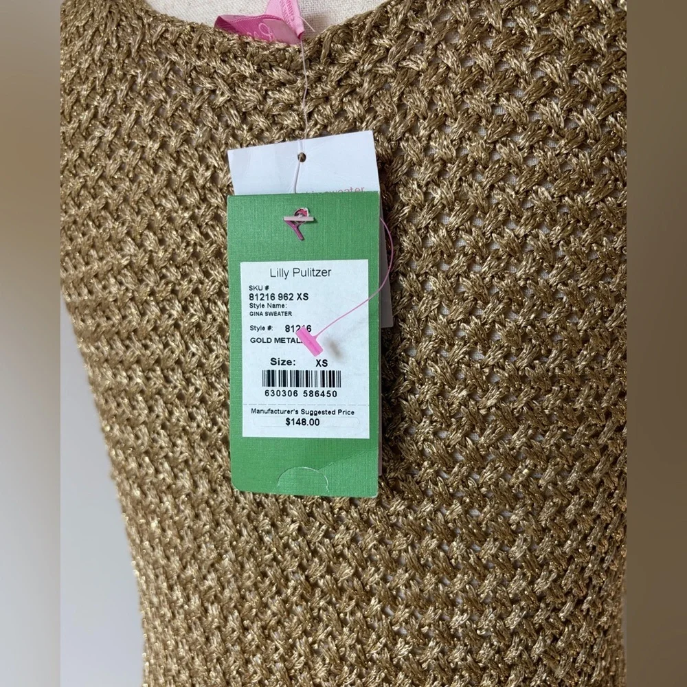 Lilly Pulitzer Gold Metallic Gina Tank - Picture 4 of 6